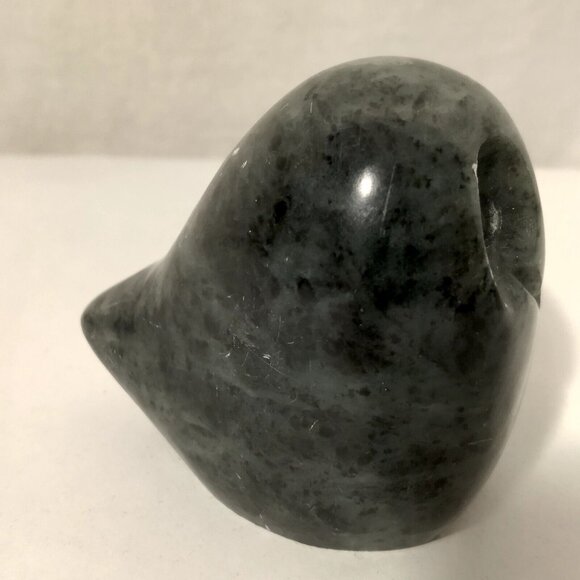 Gerard Schwartz Hand Carved Soaptone Owl Figurine Canada Bird Vintage Natural - Picture 2 of 9